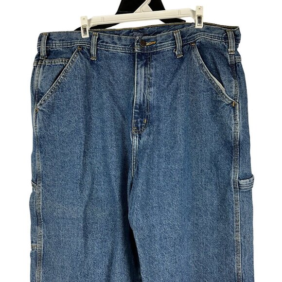 Full Blue Men's Carpenter Denim Jeans Size 40X32 Blue - Picture 3 of 8